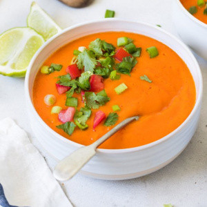 Sweet Potato Nacho Soup