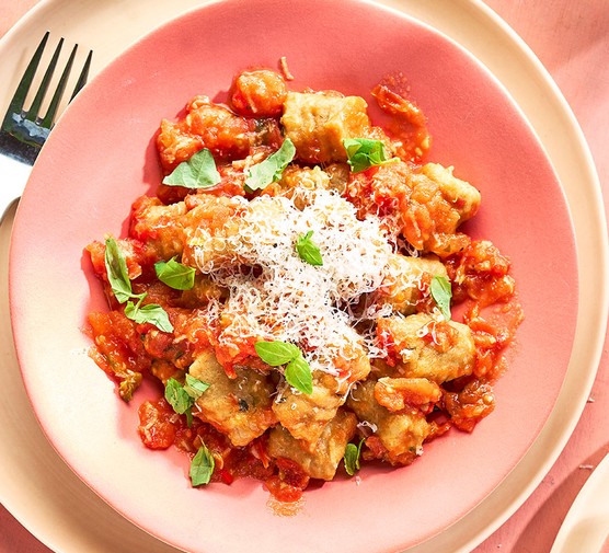 Sweet Potato Gnocchi in Pink Bechamel Sauce