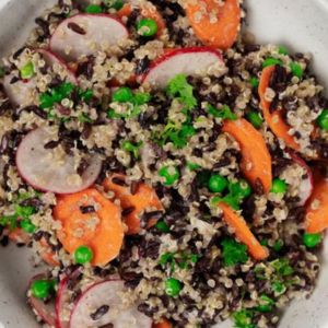 Quinoa Black Rice Roasted Veggie Salad