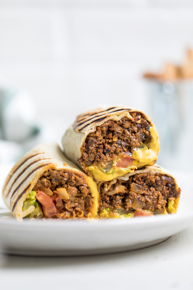 Vegan Cheese Burger Wrap