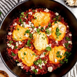 Image of Bread with Tofu Shakshuka.