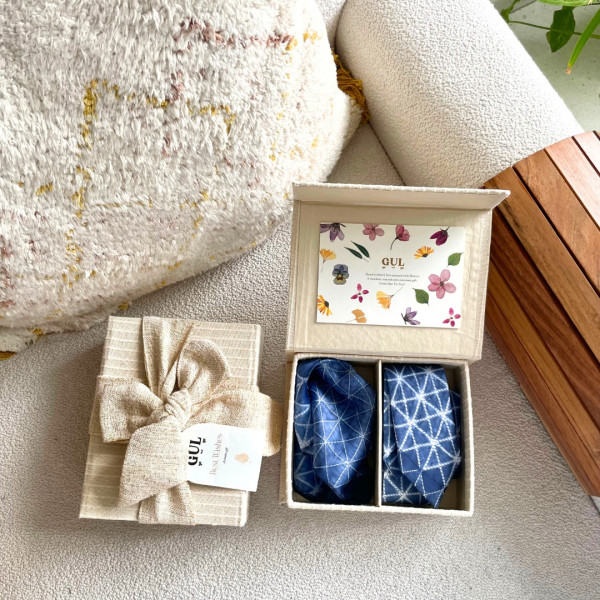 Blue Shibori Tie & Pocket Square