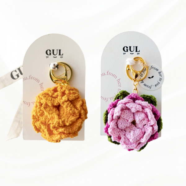 Marigold Key Charm + Lotus Key Charm