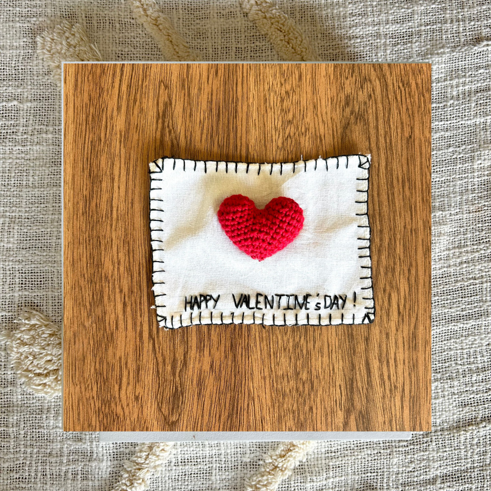 Image of "Valentine Day" Crochet Postcard