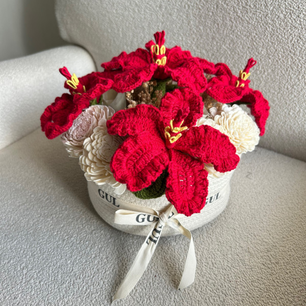 Blissful Hibiscus Basket