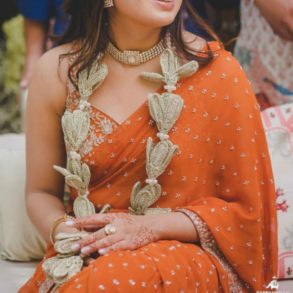 Metallic Crochet Varmala (Golden)