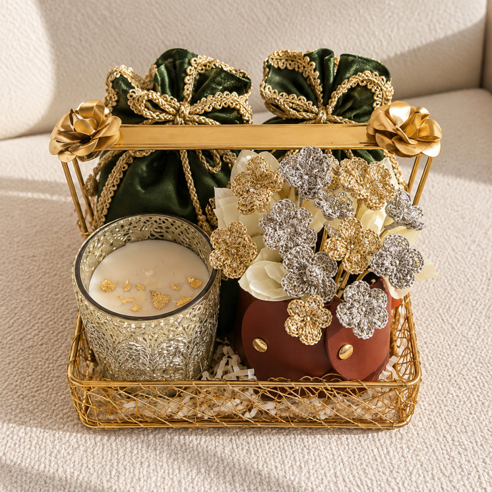 Image of “Anmol” Traditional Brass Gift Tray