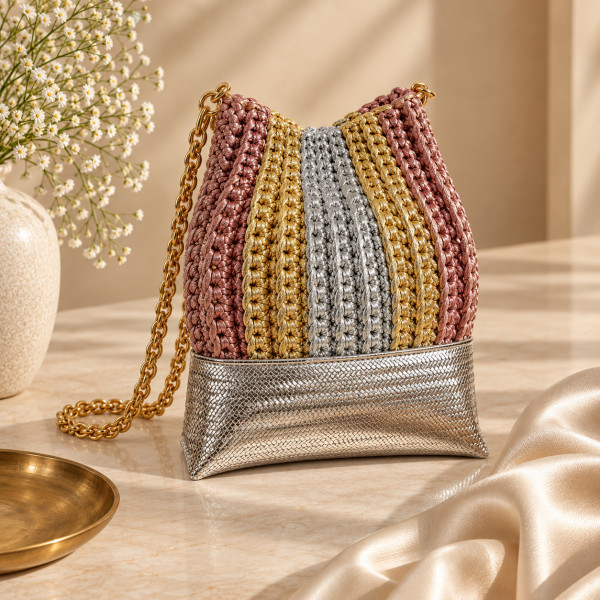 Blush Luxe Silver Potli