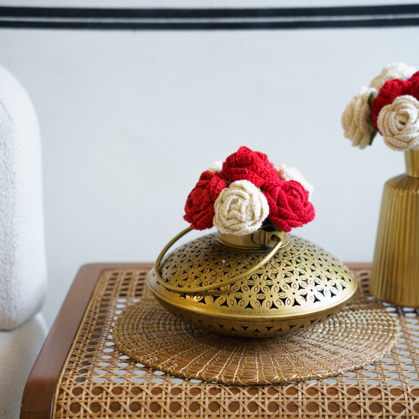 “Anjuman” Traditional Brass Tea-light Lamp