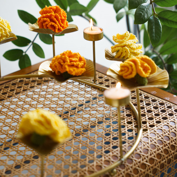 “Adaa” Traditional Lotus Brass Urli
