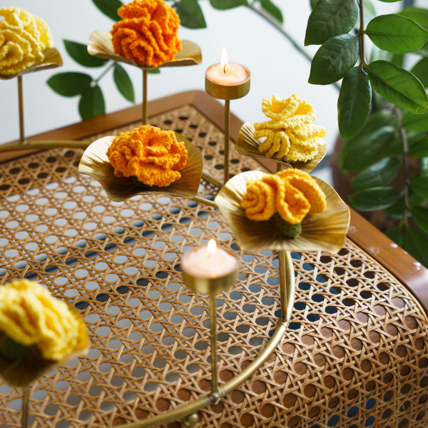 “Adaa” Traditional Lotus Brass Urli