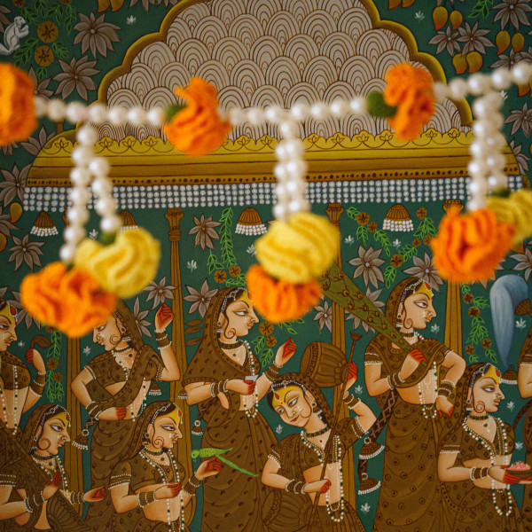 “Chaukhat” Traditional Marigold Bandanwar - Yellow