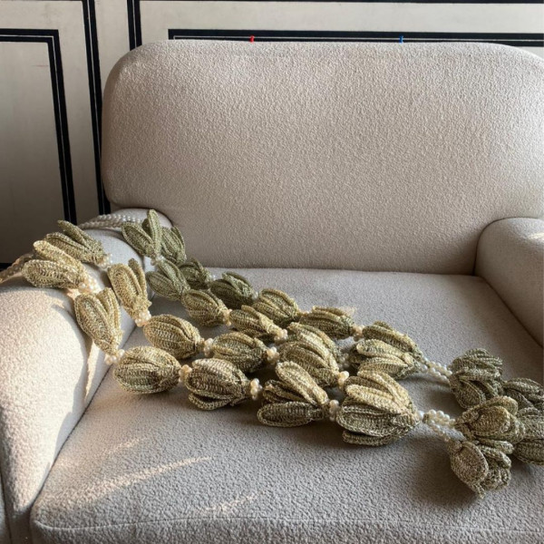 Metallic Crochet Varmala (Golden)