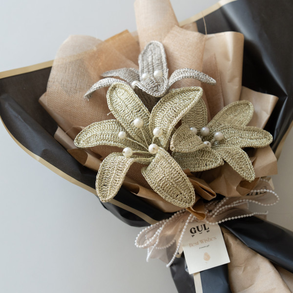 Embellished Metallic Bouquet