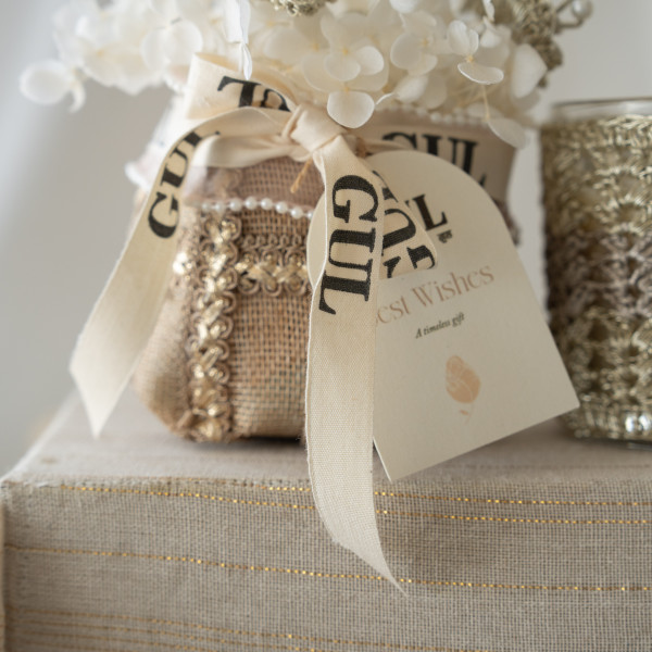 Jute Metallica Candle Combo