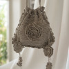 Metallic Bloom Potli - Silver
