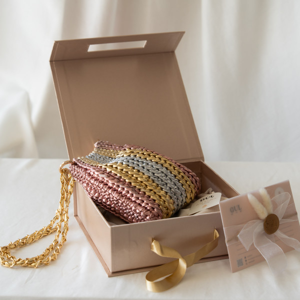 Rose Gold Crochet Bag