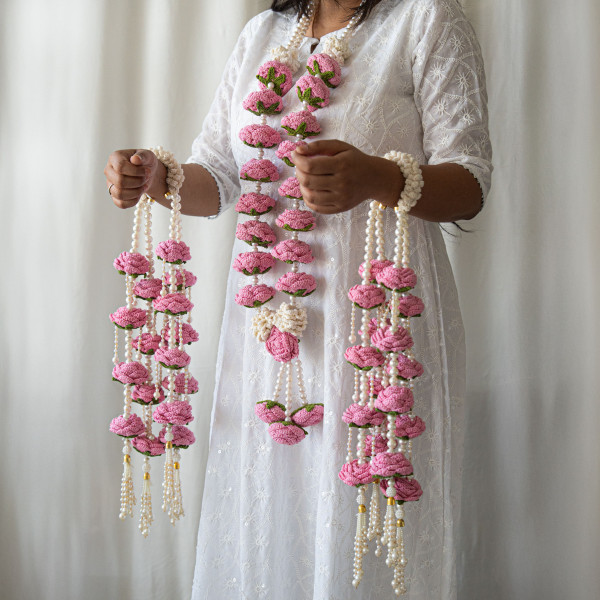 Eternal Blush Varmala + Blush Kaleera Combo