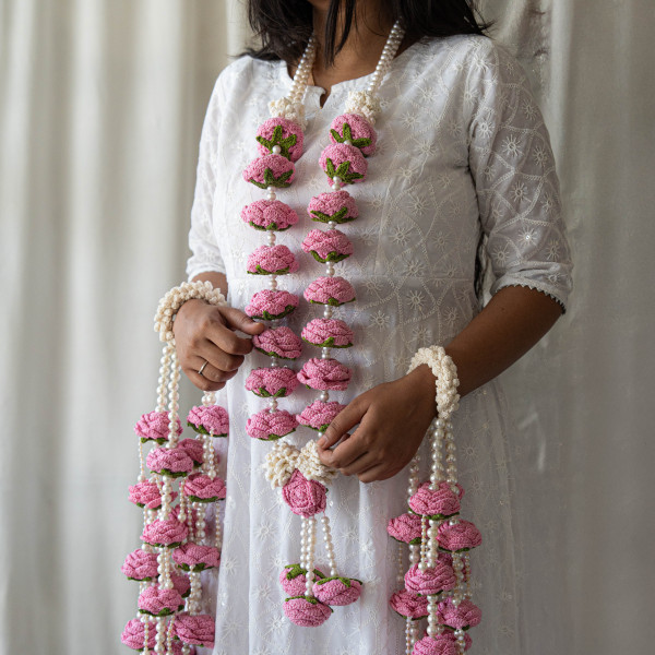 Eternal Blush Varmala + Blush Kaleera Combo