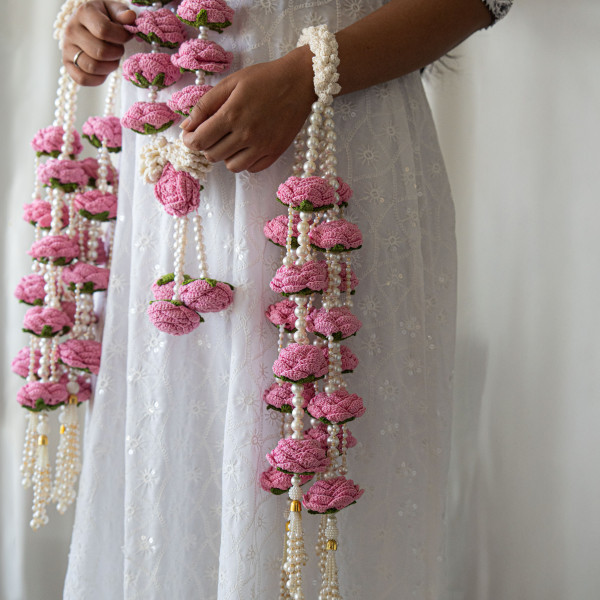Eternal Blush Varmala + Blush Kaleera Combo