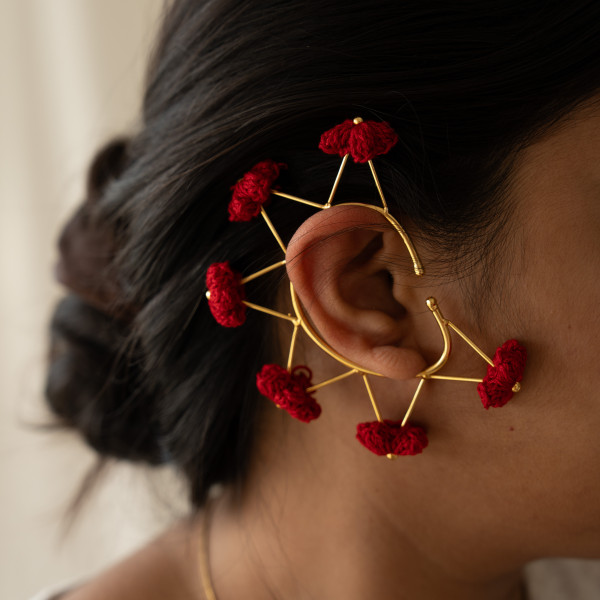 Mini Bloom Danglers - Red