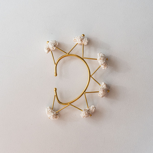 Mini Bloom Danglers - White