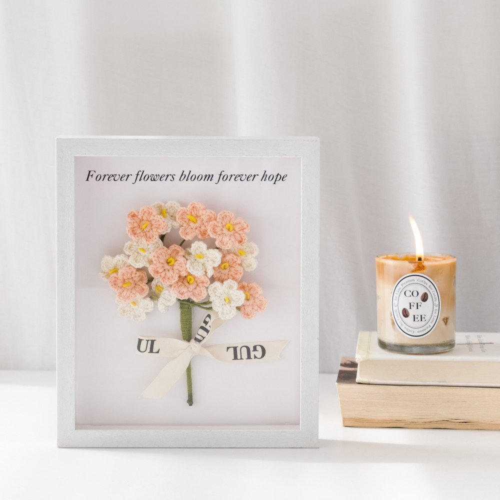 Image of Peach Blossom Single Crochet Frame