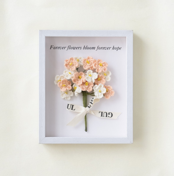 Peach Blossom Single Crochet Frame