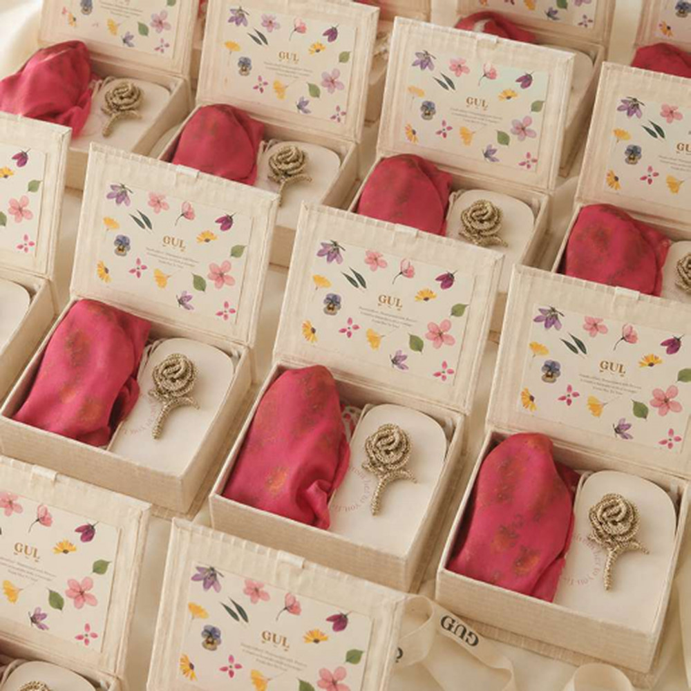 Image of Metallic Rose & Eco-print Accessory Set