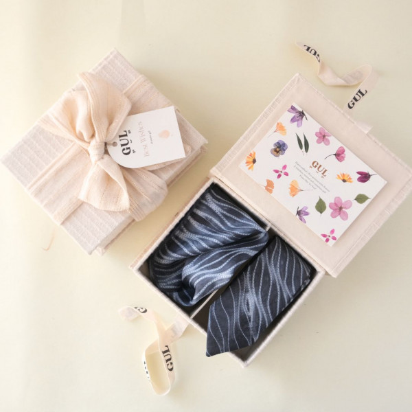 Black Shibori Tie & Pocket Square