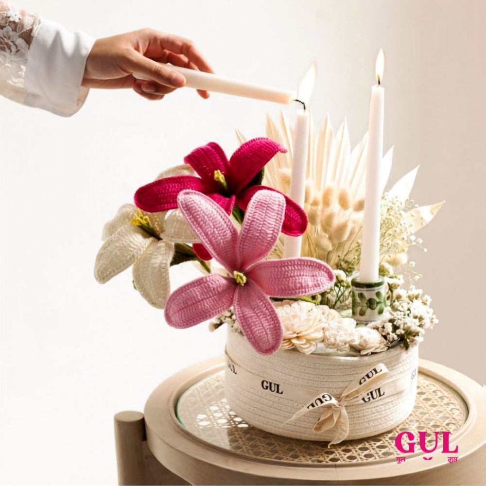 Image of Lily Whisper Basket Pink