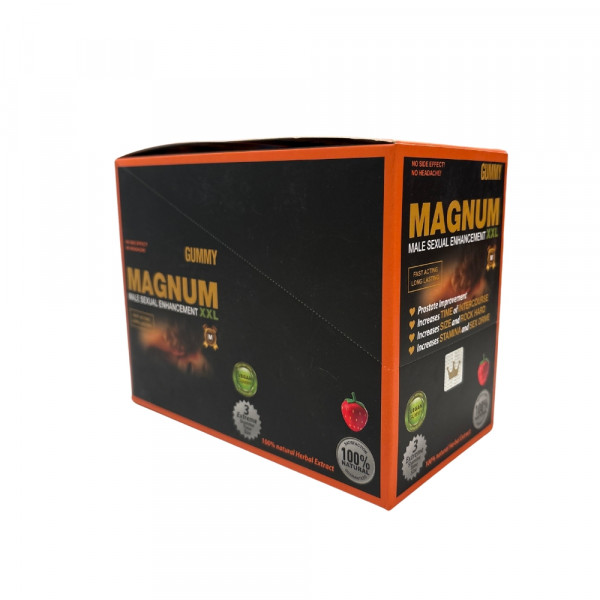 Image of MAGNUM STRAWBERRY GUMMY XXL MALE ENHANCEMENT GUMMIES 24CT