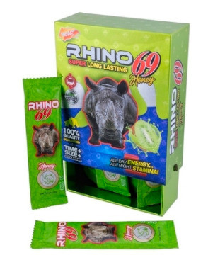RHINO 69 HONEY SUPPLEMENT POUCH  12CT GREEN