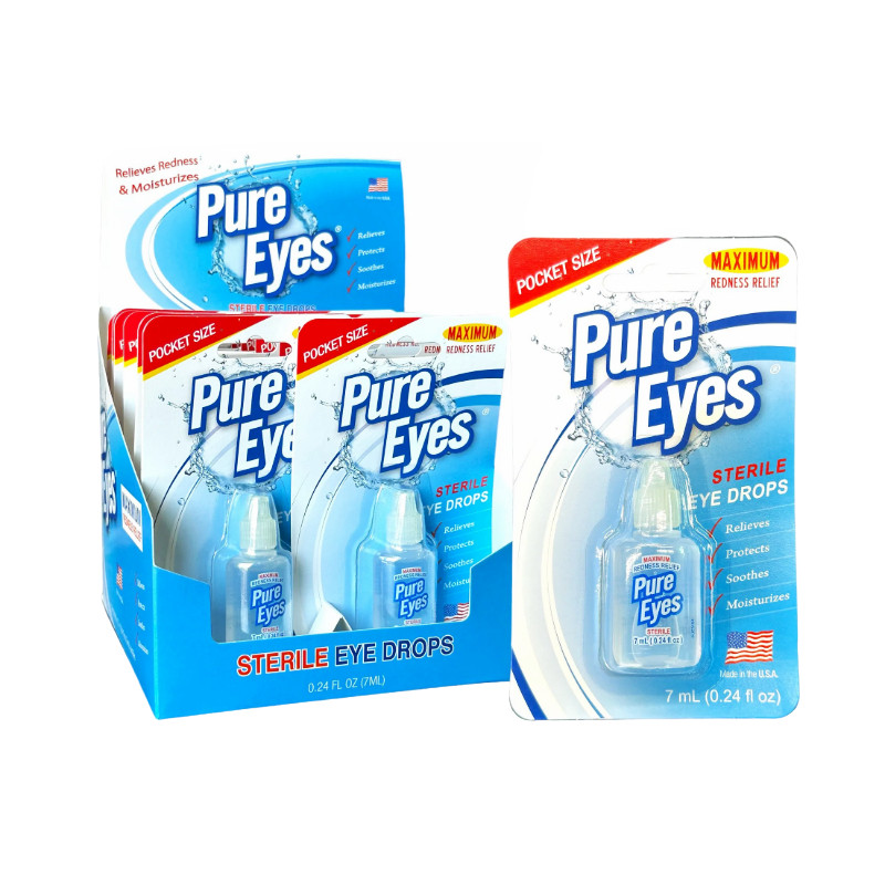 PURE EYES EYE DROPS 024FL 12CT