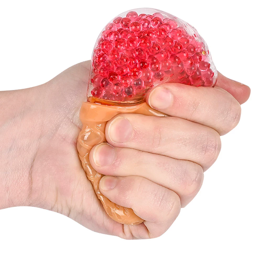 12 PIECE 35 SQUISHY BEAD ICE CREAM CONE