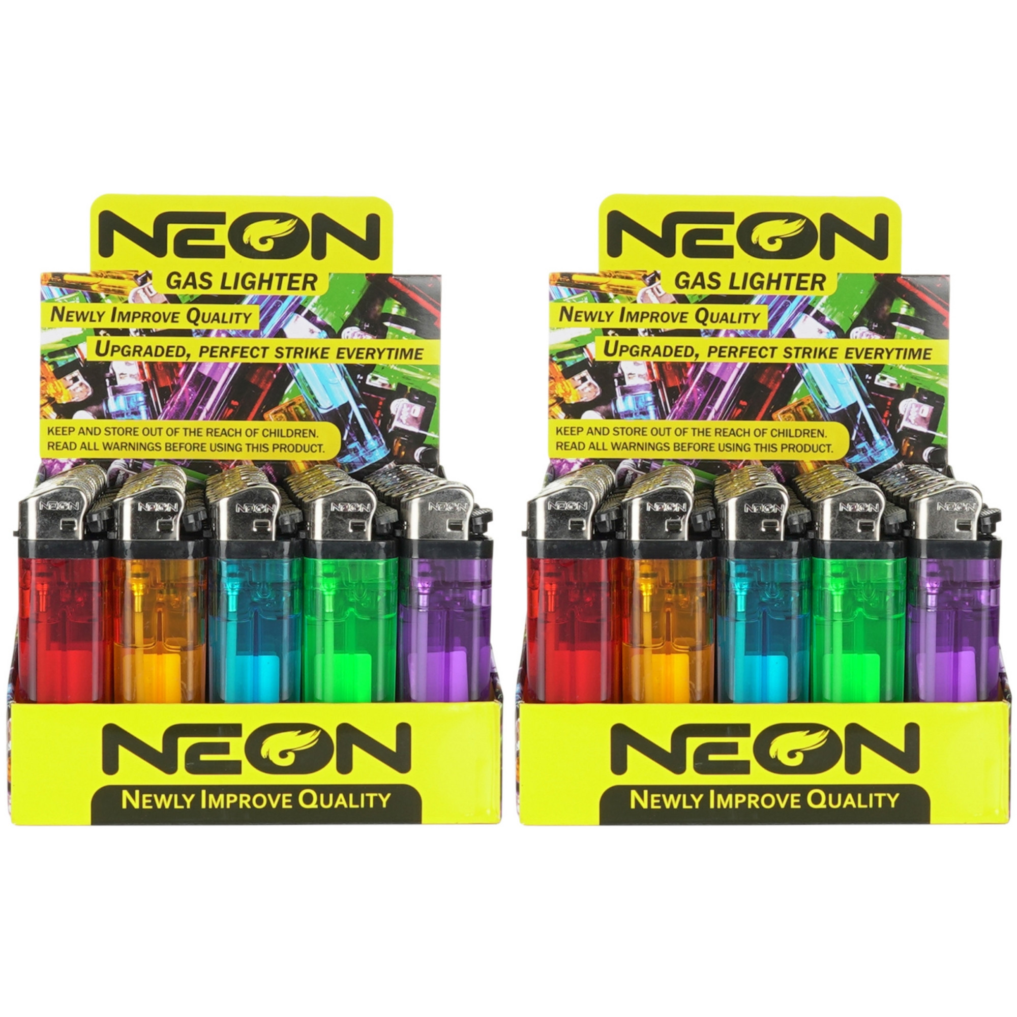 NEON GAS LIGHTER 50 CT