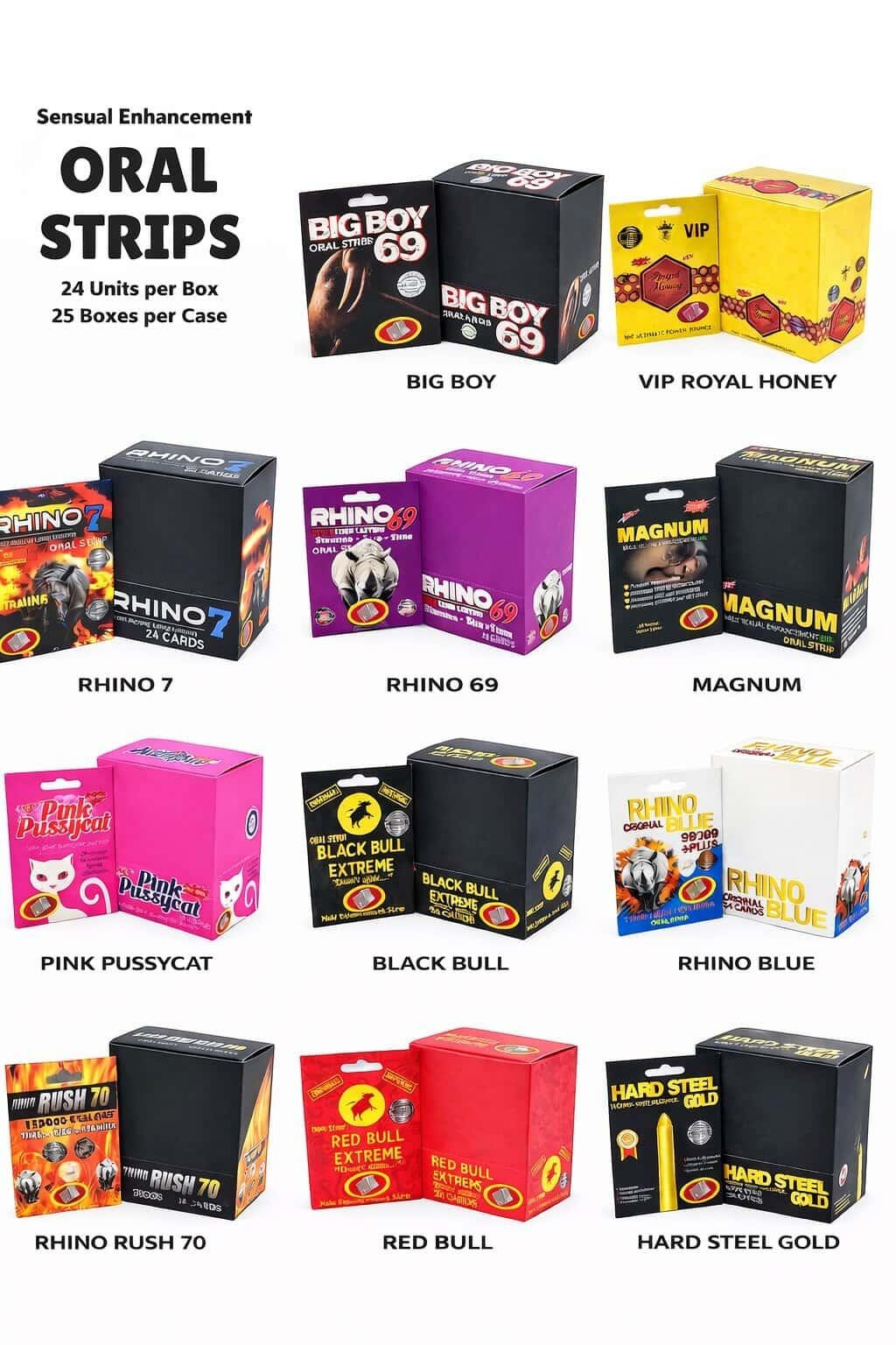 NEW SEXUAL ENHANCEMENT ORAL STRIP 24CT