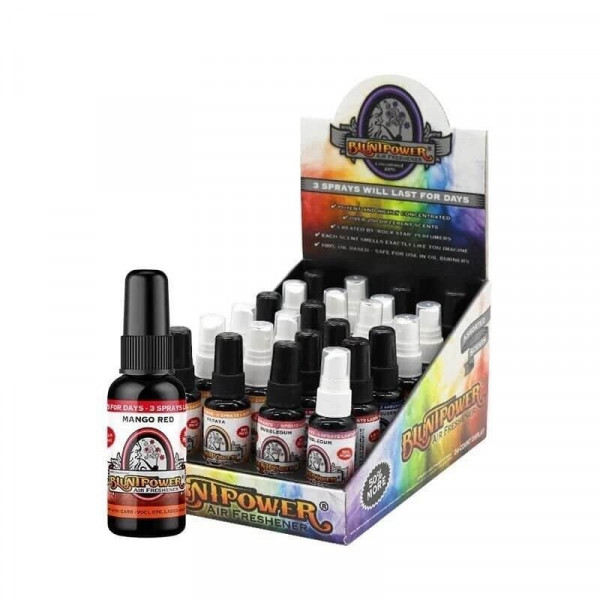 Image of BLUNTPOWER AIR FRESHENER 24CT DISPLAY | ASSORTED SCENTS | 1OZ BOTTLE
