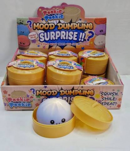 Image of POOKIE DUMPLING SQUISHY TOY 12PK DISPLAY BLOW BUBBLES