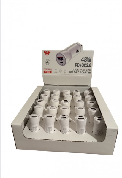 Image of CAR CHARGER 48W FAST CHARGING 25CT