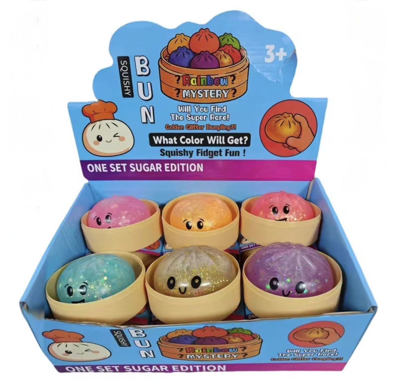 SQUISHY STEAM BUNZ DIM SUM TOY ASSORTED 12CT