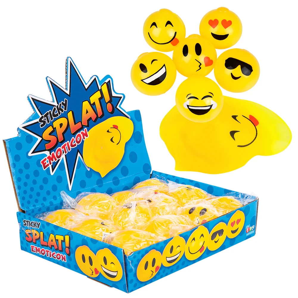 12 PIECE 25 STICKY SPLAT EMOTICON BALL