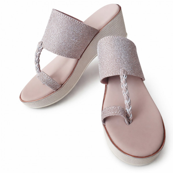 Pink Sparkle Wedges Combo
