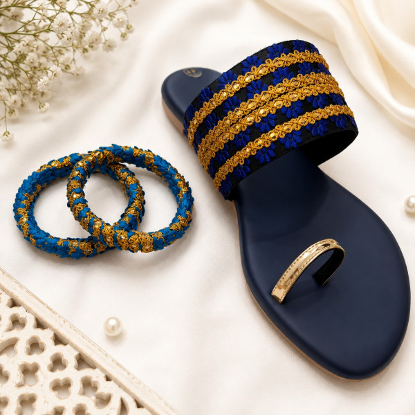 Blue Zari Bloom