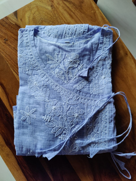 Angrakha Kurtas with A-Line Inner (Lavendar Mist)