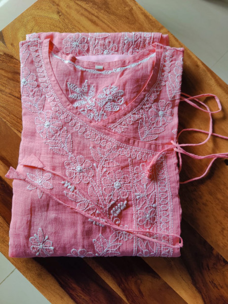 Angrakha Kurtas with A-Line Inner (Coral)