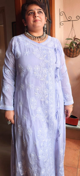 Angrakha Kurtas with A-Line Inner (Butter Yellow)