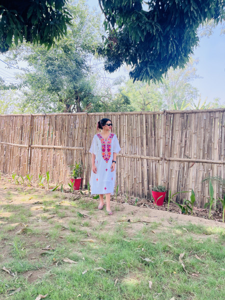 Kashmiri Ari Embroidered Kaftan