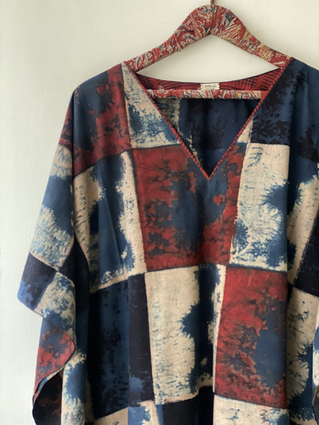 MULI COLOUR AJRAKH BLOCK PRINT COTTON KAFTAN