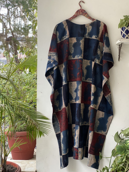MULI COLOUR AJRAKH BLOCK PRINT COTTON KAFTAN